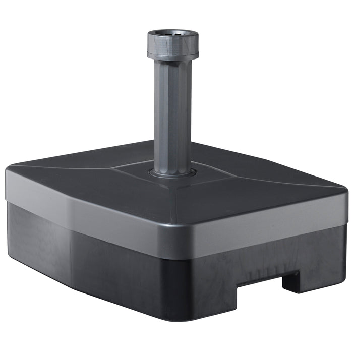 Kopu® rechthoekige parasol Bilbao 150x250 cm met hoes en voet - Grey