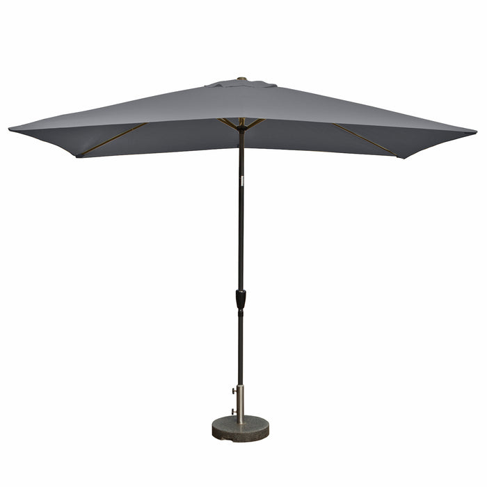 Kopu® rechthoekige parasol Bilbao 150x250 cm met hoes en voet - Grey