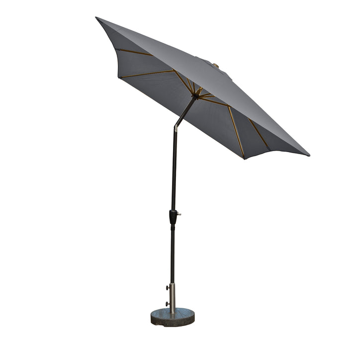 Kopu® rechthoekige parasol Bilbao 150x250 cm met hoes en voet - Grey