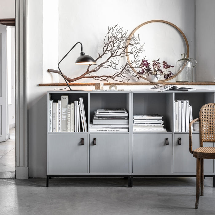 vtwonen Lower Case Modulaire Wandkast 4 Vakken - Mixed - Betongrijs