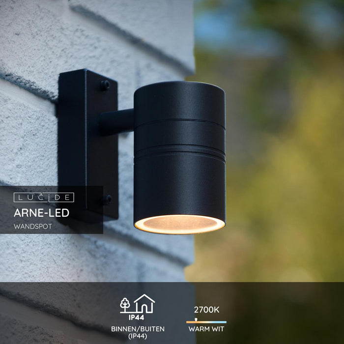 Lucide ARNE-LED Wandspot - Zwart