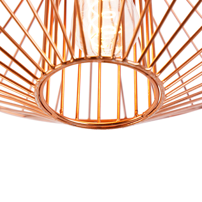 QAZQA Plafondlamp zahra - Koper - Design - D 450mm