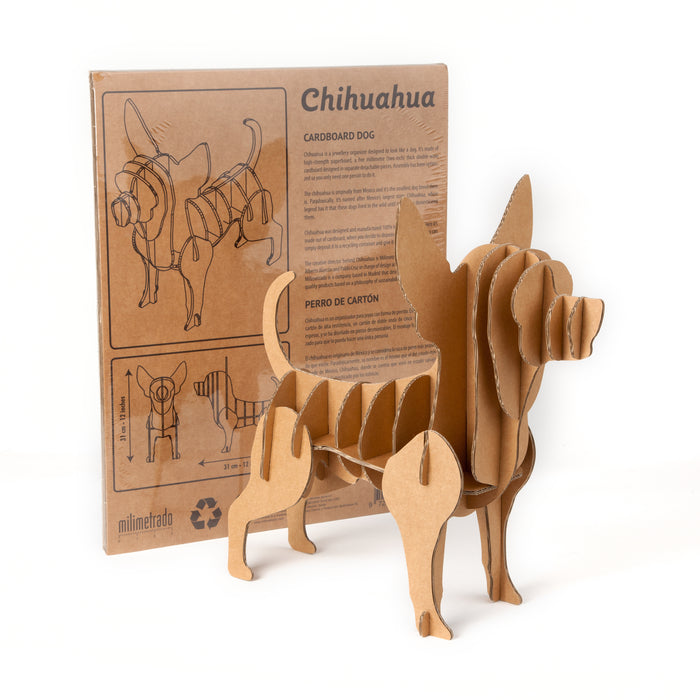 Milimetrado - Chihuahua van Karton - Decoratief opbergrek