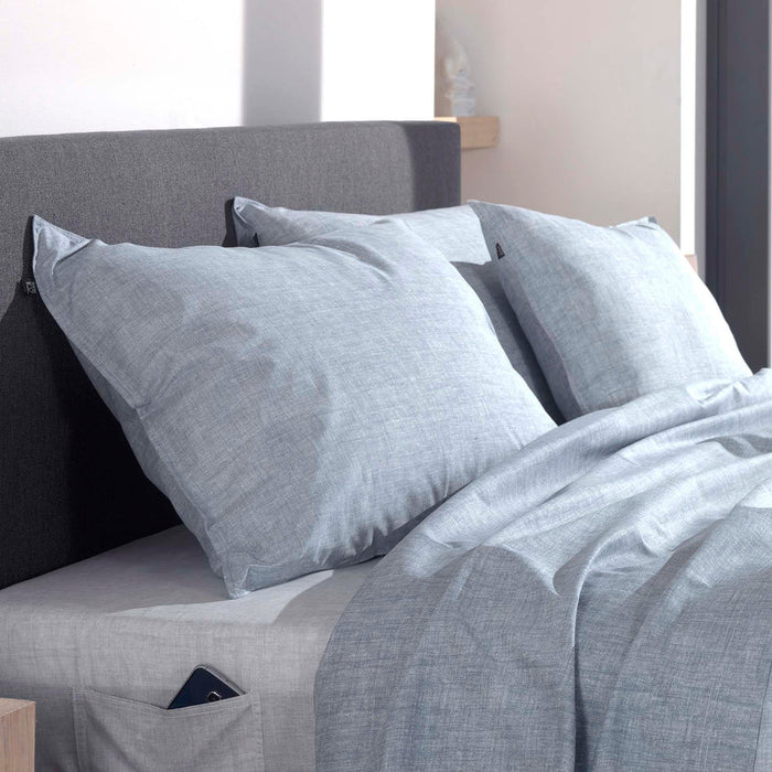 Zo Home Lino Kussensloop Linnen Look denim drift