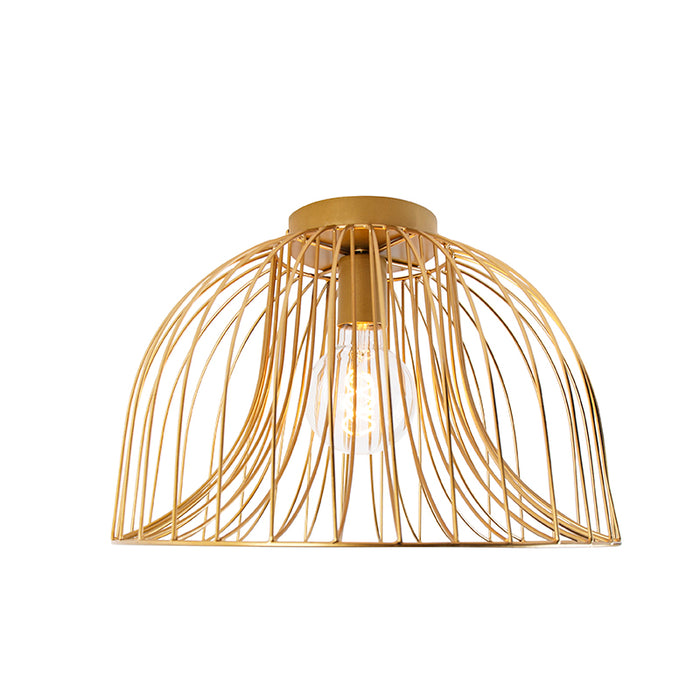 QAZQA Plafondlamp sarina - Goud|messing - Design - D 250mm