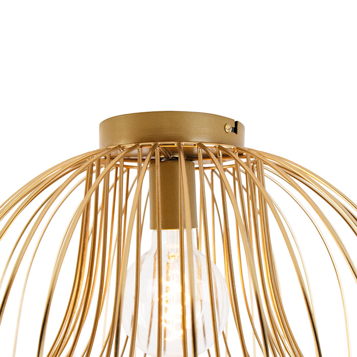 QAZQA Plafondlamp sarina - Goud|messing - Design - D 250mm