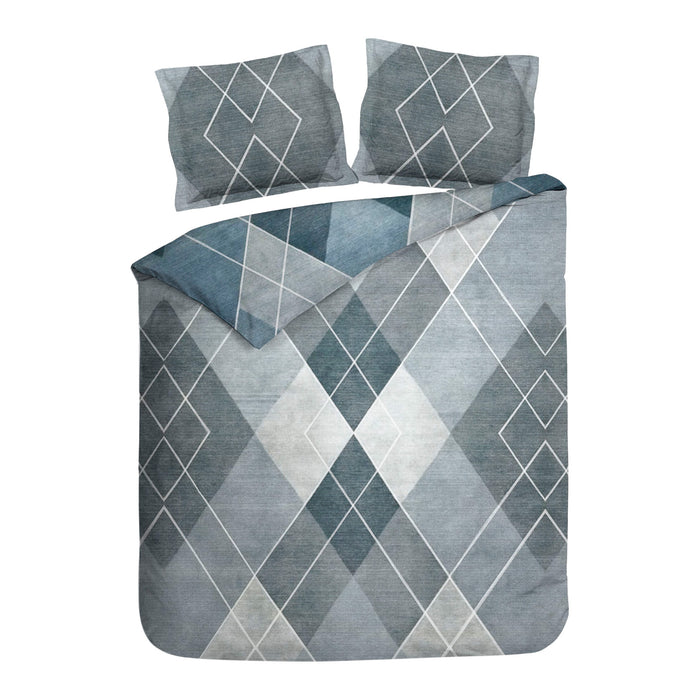 Heckett & Lane Danny Dekbedovertrek 240 x 200TC/220 cm - Shady Blue