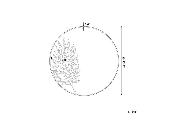 Beliani - SAUVIE - Wandspiegel - Goud - MDF