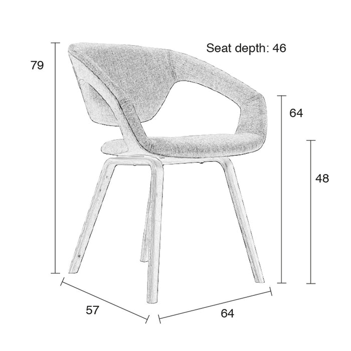 Zuiver Flexback Stoel