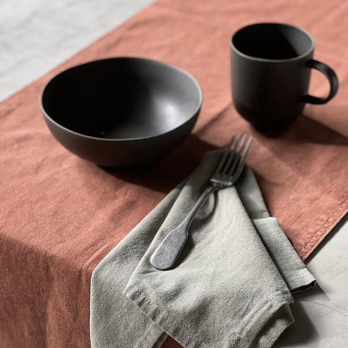 Dutch Rose Tafelloper 40x150 cm dubbelzijdig terracotta-beige