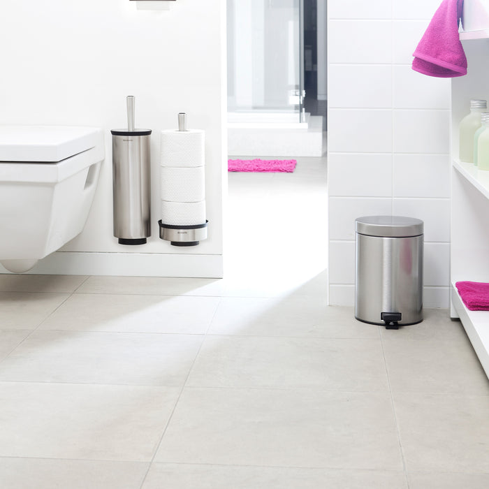 Brabantia RVS Toiletrolhouder met klep mat