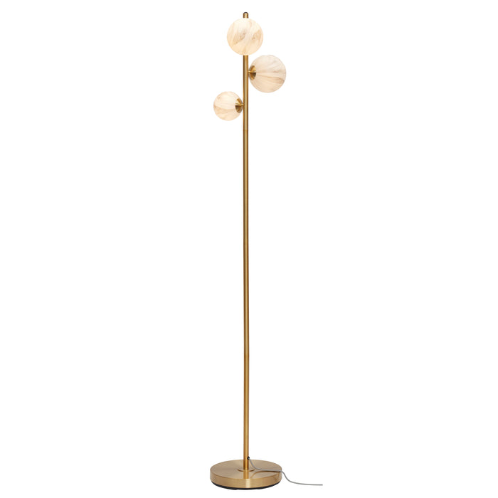 It's about RoMi Carrara Vloerlamp - 3-bol - Goud