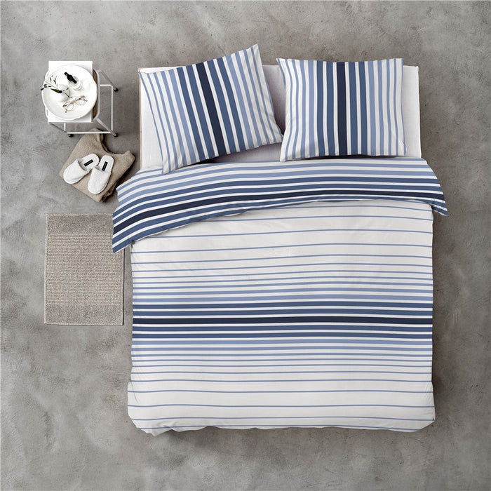 Byrklund - Beach Feel with Stripes - 140x220 - Blauw | Wit