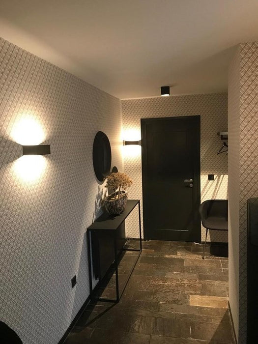 Artdelight Wandlamp Mainz Zwart 2 x 3Watt Led