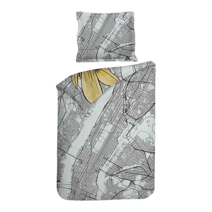 Heckett & Lane Hudson Dekbedovertrek 140 x 200TC/220 cm - Sketch Grey