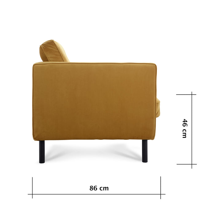 MOOS Studio 3-zitsbank - Fluweel - Oker