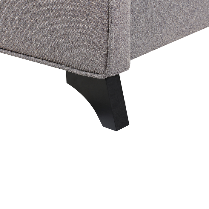 Beliani-AMBASSADOR-Eenpersoonsbed-Grijs-90 x 200 cm-Polyester