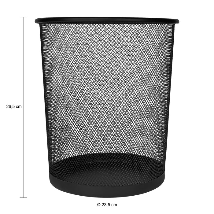 QUVIO Prullenbak mesh - Zwart