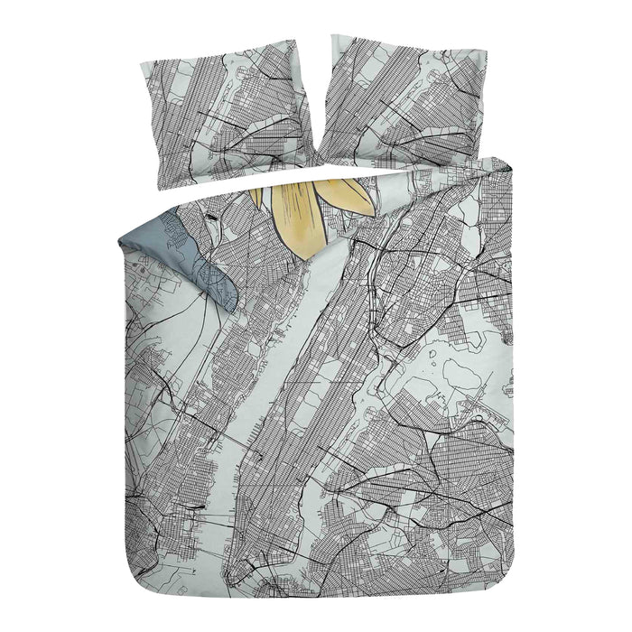 Heckett & Lane Hudson Dekbedovertrek 200TC x 200TC/220 cm - Sketch Grey