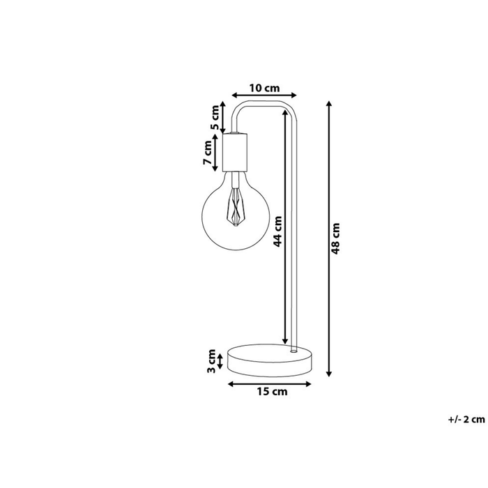 Beliani - SAVENA - Bureaulamp - Koper - Metaal