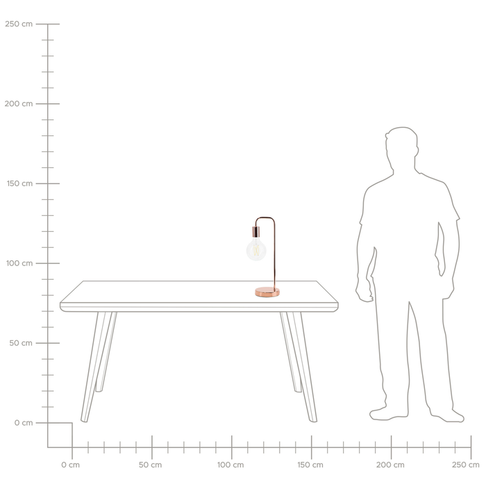 Beliani - SAVENA - Bureaulamp - Koper - Metaal
