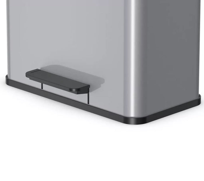 Hailo Öko Trio Plus L Prullenbak - 3x9L - zilver