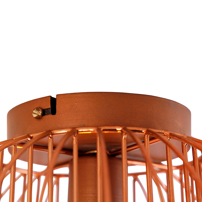 QAZQA Plafondlamp sarina - Koper - Design - D 250mm