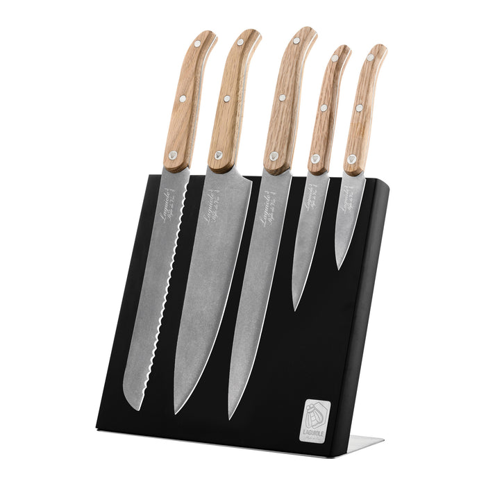 Laguiole Style de Vie Messenset 5-delig met Magnetisch Messenblok