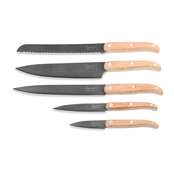 Laguiole Style de Vie Messenset 5-delig met Magnetisch Messenblok