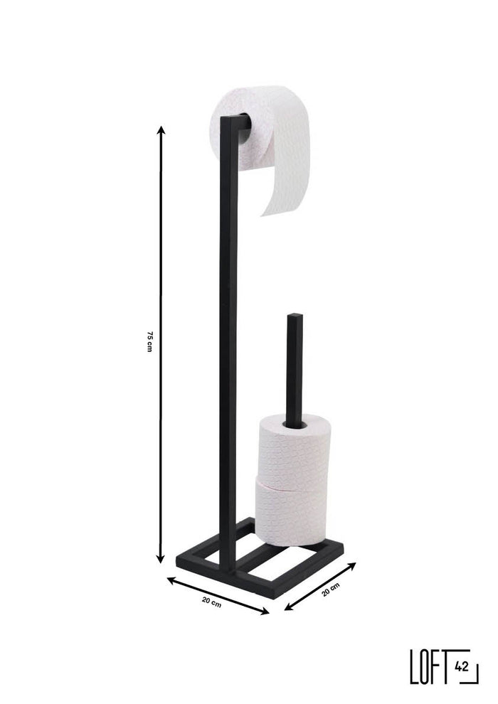 LOFT42 Jack Toiletrolhouder - Zwart - Metaal