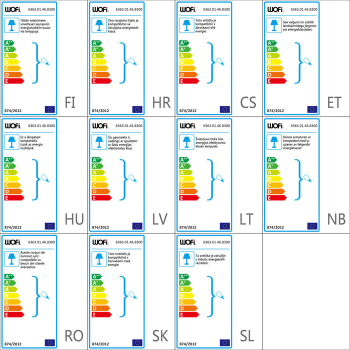 Wofi Hanglamp Rachel LED zwart en goudkleurig