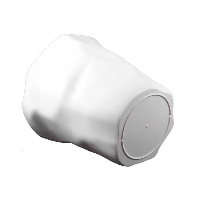 QUVIO Prullenbak gekreukt design wit