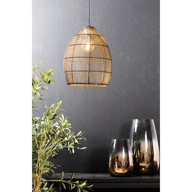 Light & Living Hanglamp Meya - Zwart - Ø30cm
