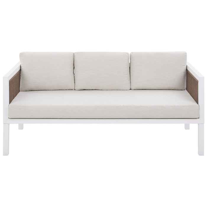 Beliani - BORELLO - Loungeset voor 5 - Wit - Aluminium