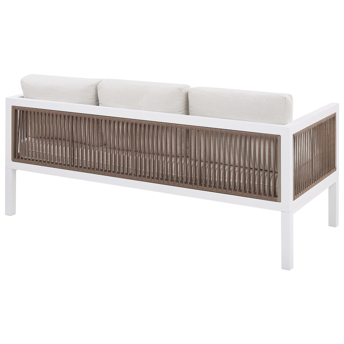 Beliani - BORELLO - Loungeset voor 5 - Wit - Aluminium