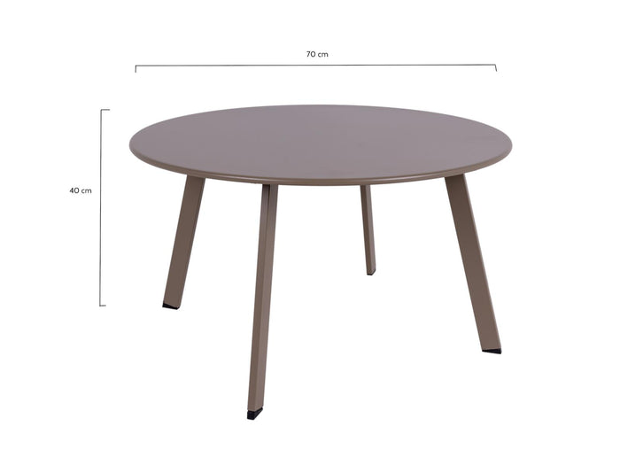 MaximaVida ronde bijzettafel Verona 70 cm - olijfgrijs metaal