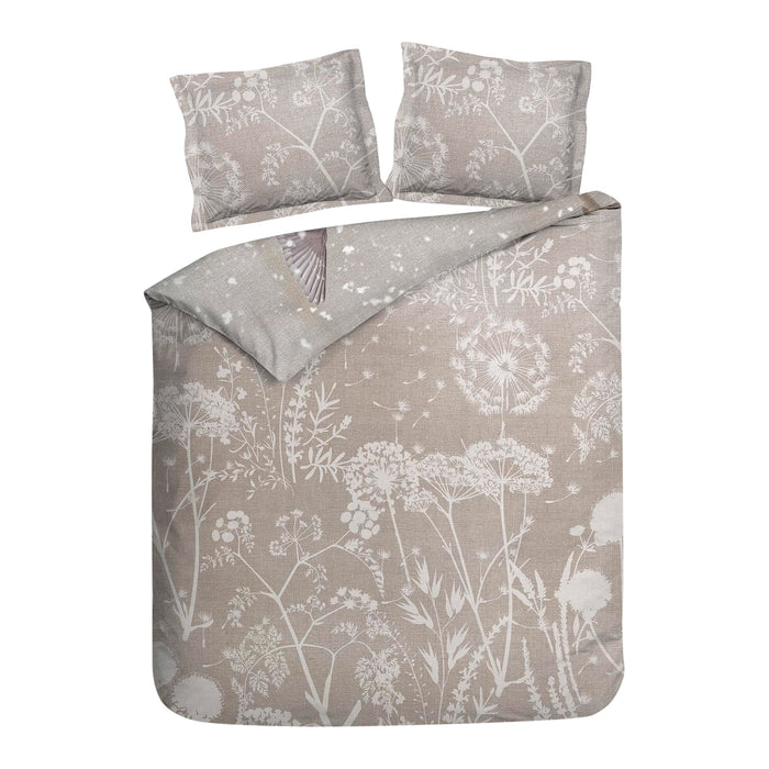 Heckett & Lane Malthe Dekbedovertrek 200TC x 200TC/220 cm - Taupe/Grijs