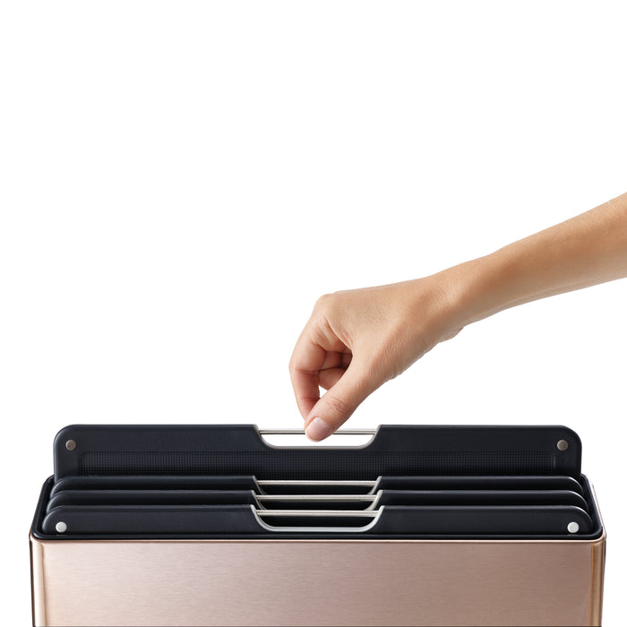 Joseph Joseph Folio Steel Snijplankset - Set van 4 - Roségoud / Zwart