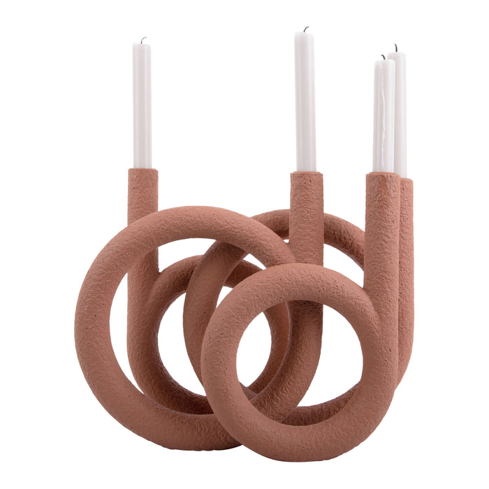 present time Kandelaar Rings - Terracotta