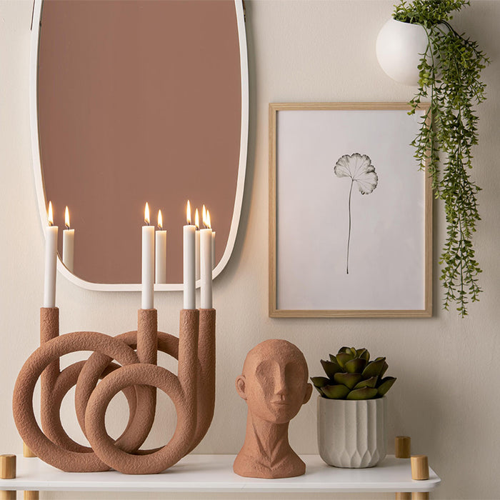 present time Kandelaar Rings - Terracotta