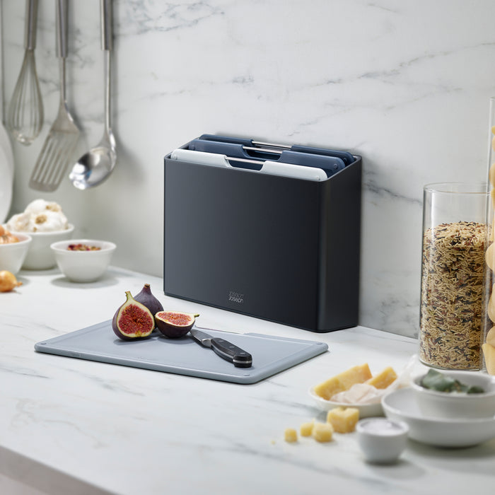 Joseph Joseph Folio Snijplankset - Set van 4 - Zwart / Blauwtinten