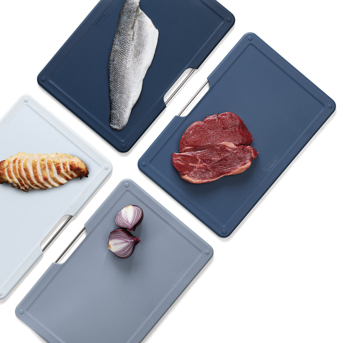 Joseph Joseph Folio Snijplankset - Set van 4 - Zwart / Blauwtinten