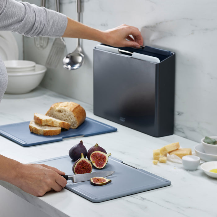 Joseph Joseph Folio Snijplankset - Set van 4 - Zwart / Blauwtinten