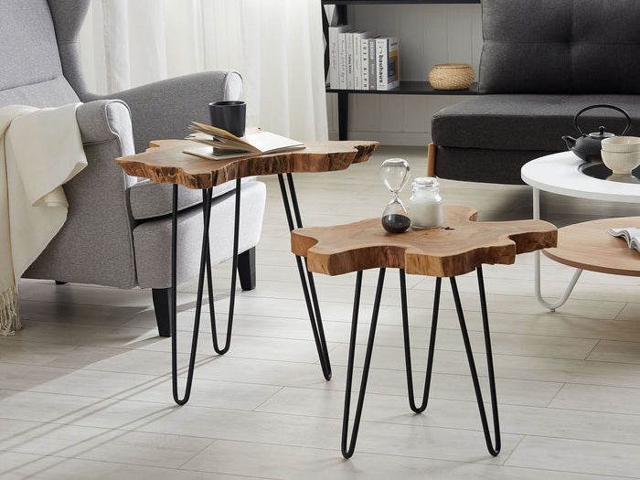 Beliani - CAMROSE - Salontafel - Donkerbruin - Teakhout