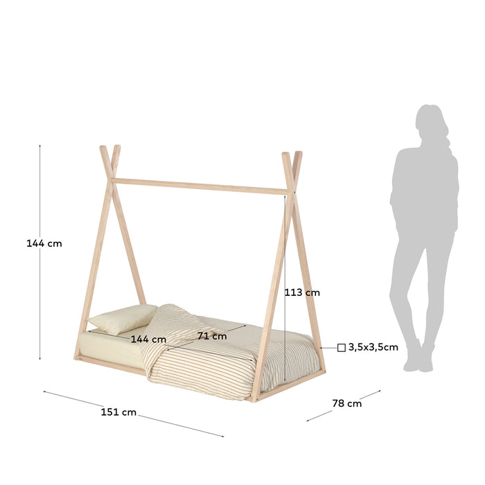 Kave Home Maralis Tipi Peuterbed 70 x 140 cm