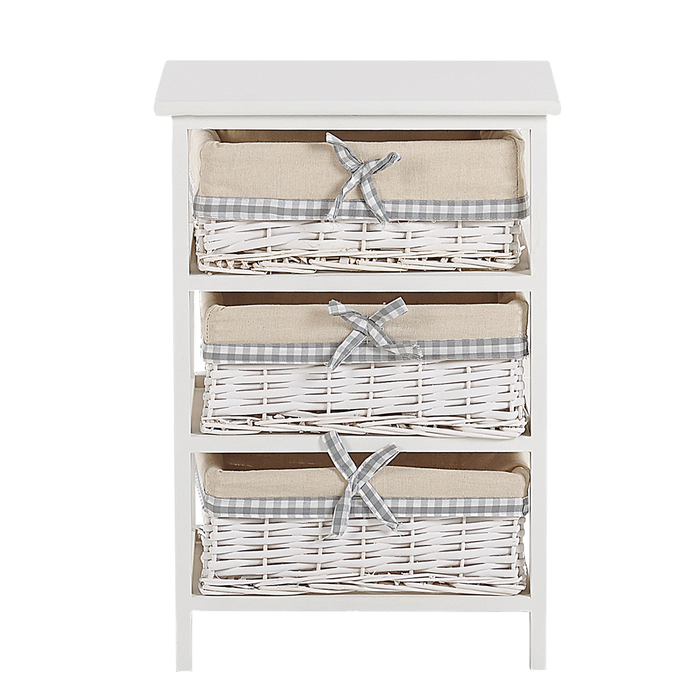 Beliani ZURI Opbergmeubel met 3 manden Wit