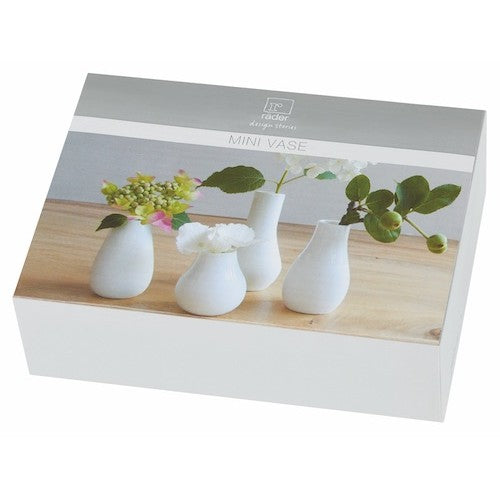 Räder witte vaasjes set van 4