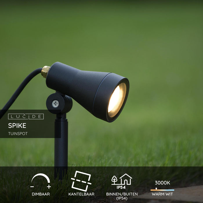 Lucide SPIKE Tuinspot - Zwart