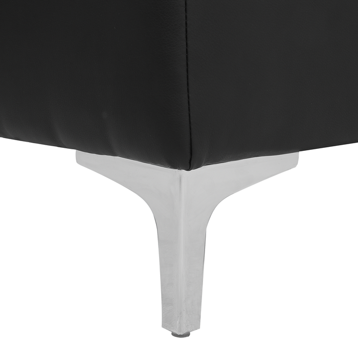 Beliani-ABERDEEN-Hoekslaapbank-Zwart-Rechterzijde-267 cm-Kunstleer