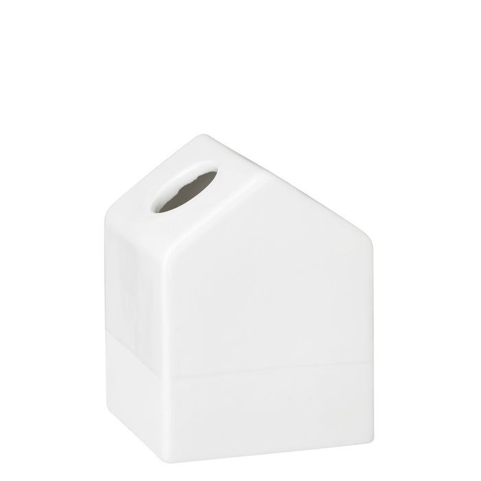 Räder witte vaasjes huisjes set van 4